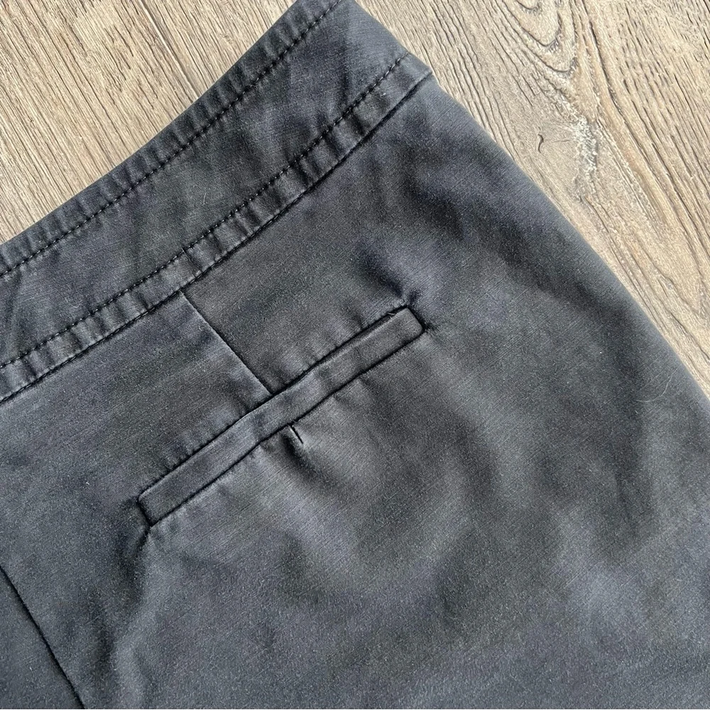 TRINA TURK Black Wash Flat Front Buckle Shorts Size 10